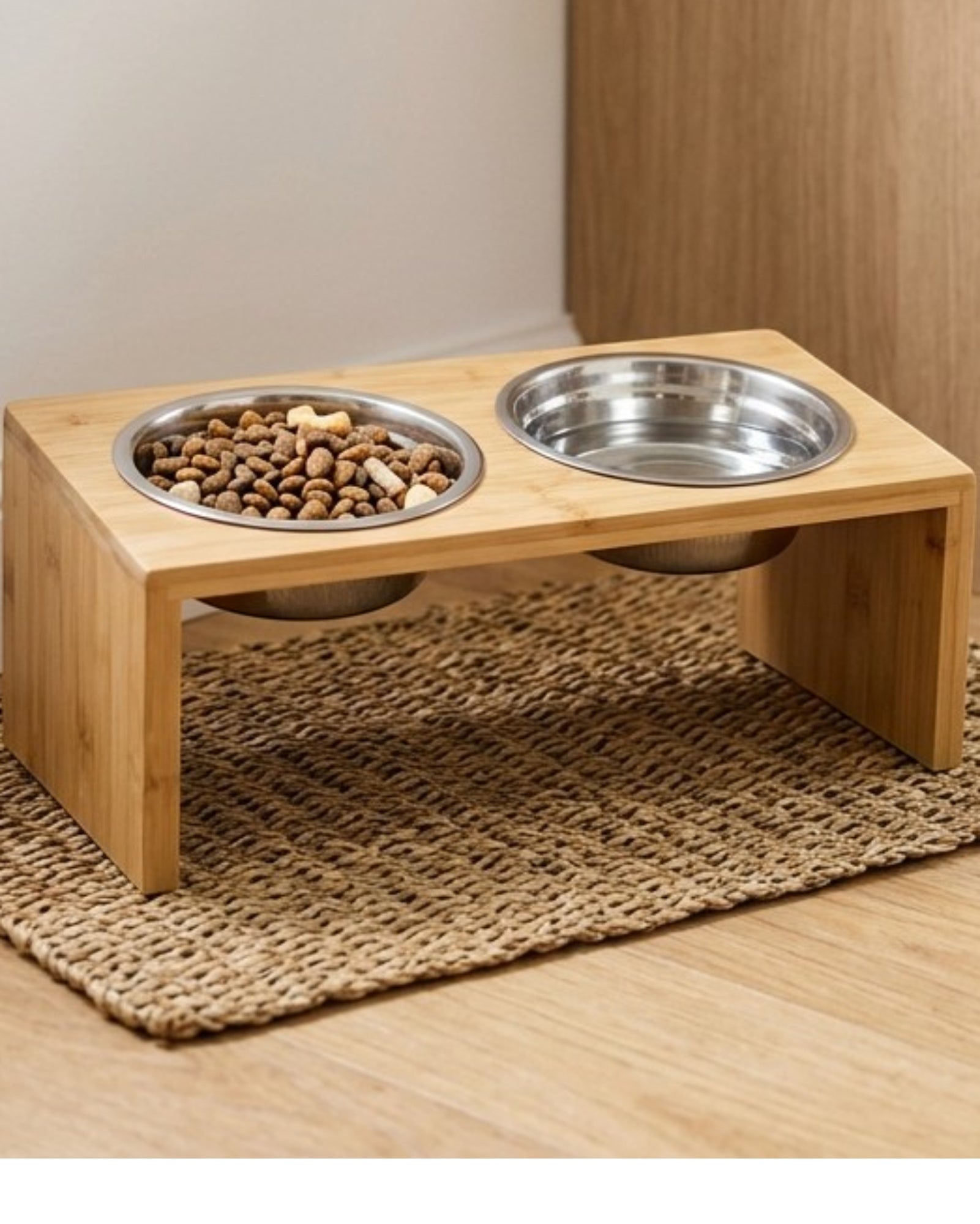 Cozao Stainless Steel Raised Pet Bowl Set 2-Pack 15 oz Silver