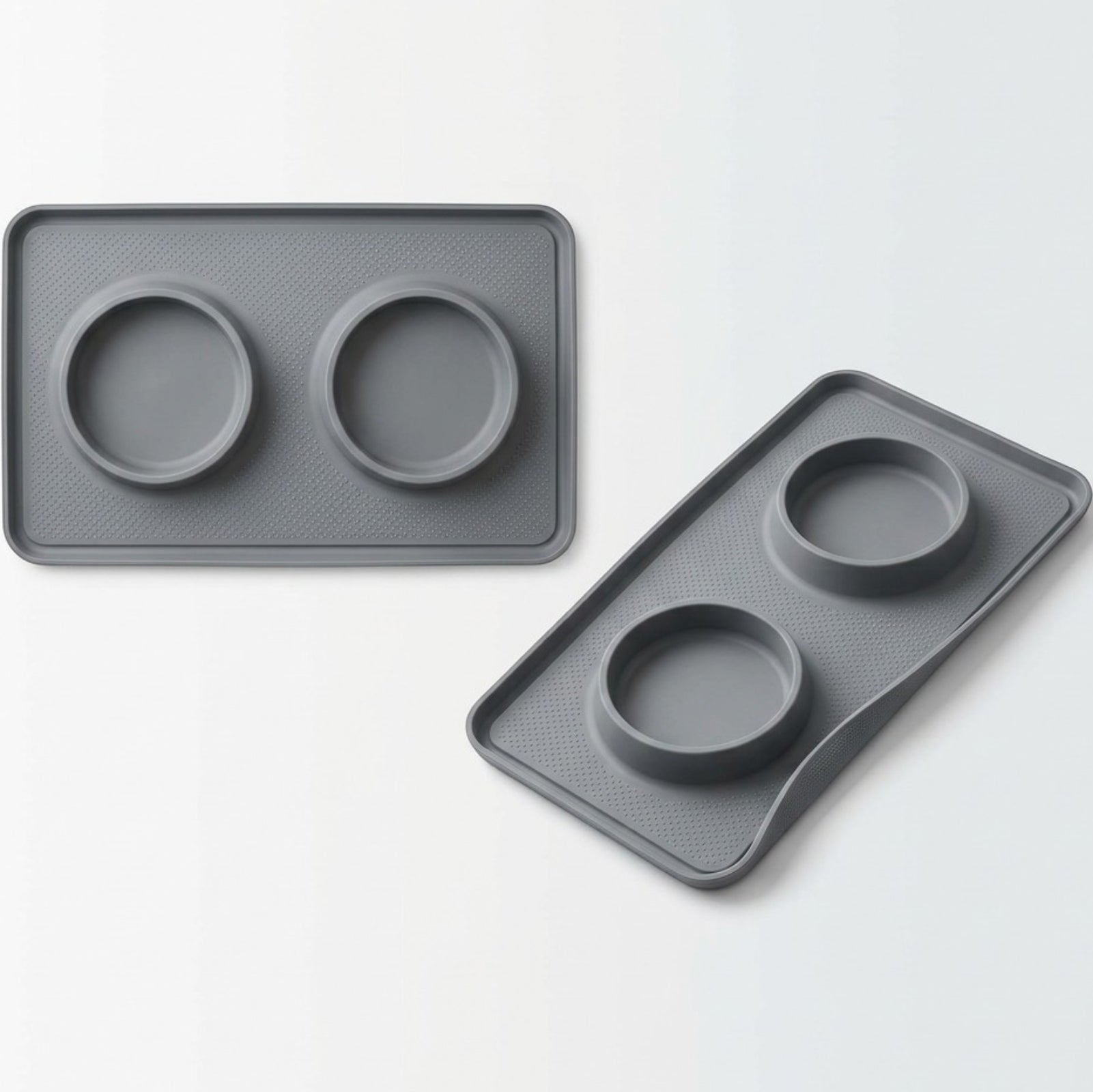 Cozao Non-Slip Silicone Pet Bowl Mat 19 x 12 in Gray