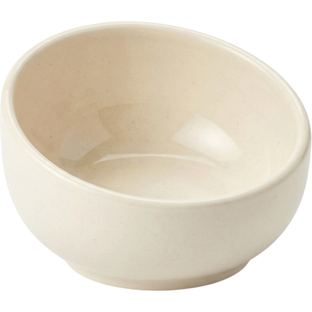 Cozao Tilted Ceramic Cat Food Bowl 13 oz Cream
