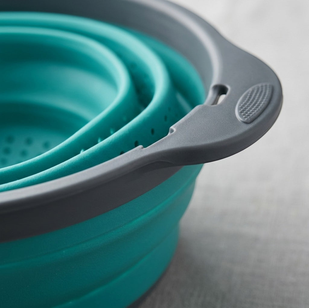 Cozao Travel Collapsible Pet Bowl Set Silicone 20 oz Teal